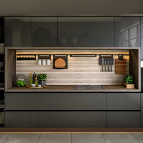 kitchen design photorealistic rendering